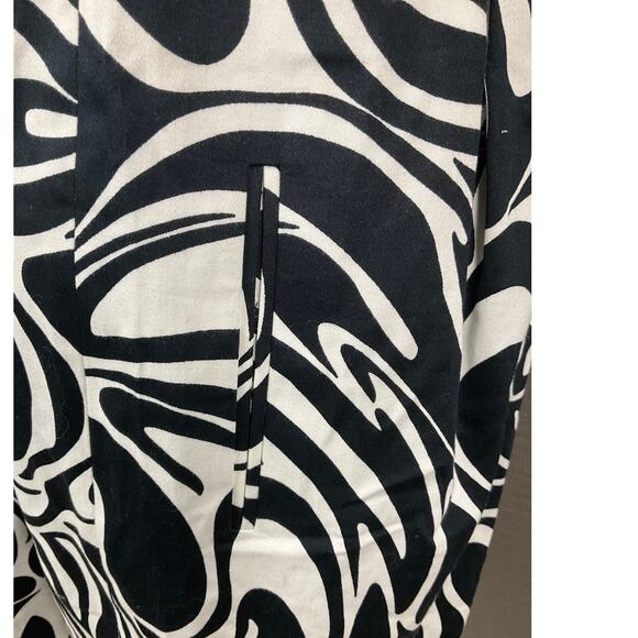 MICHAEL KORS Sheath Dress NWT NEW Black White 10 Art Retro Print Career Pockets - Picture 7 of 11